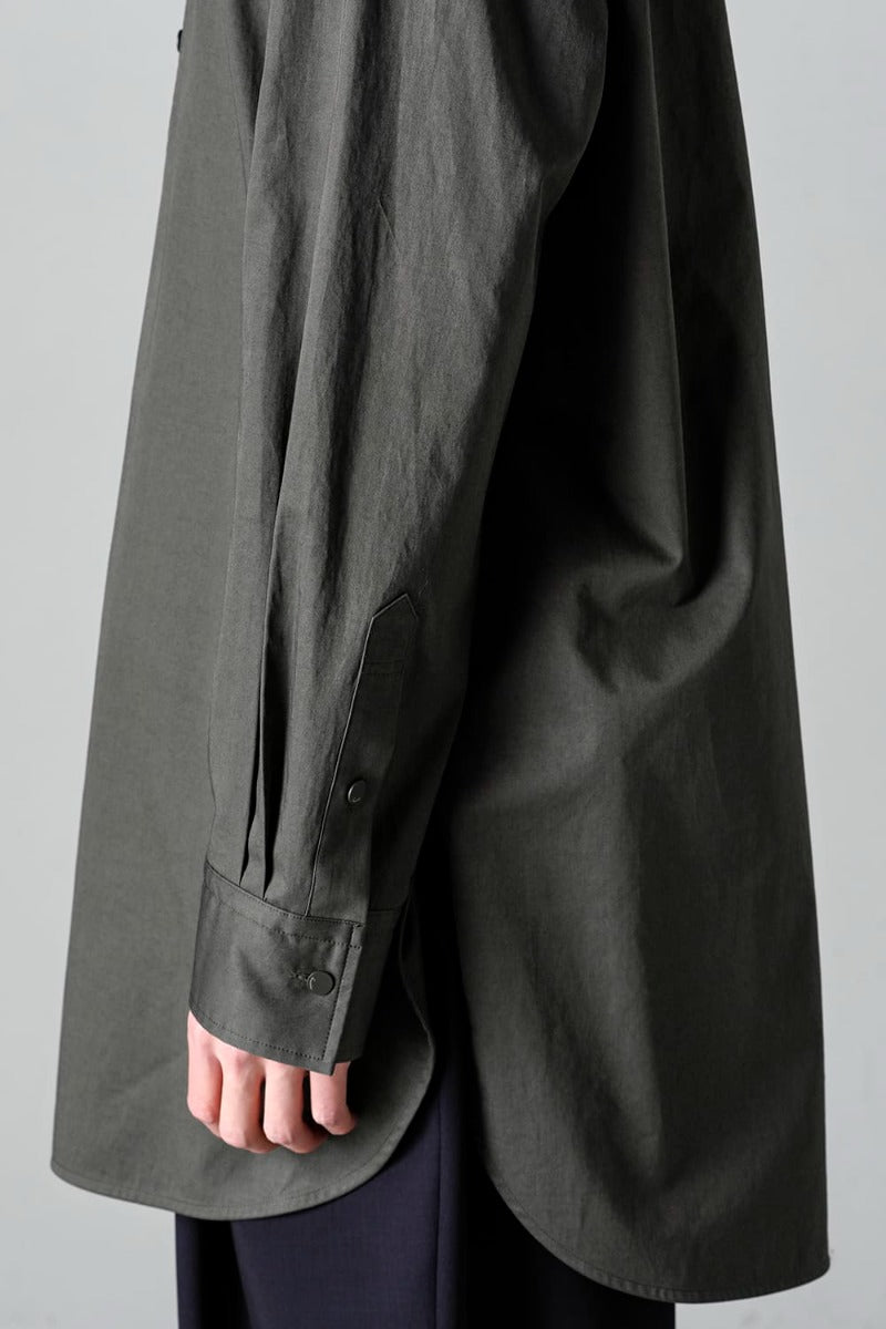 Middle Length Shirt Olive Charcoal