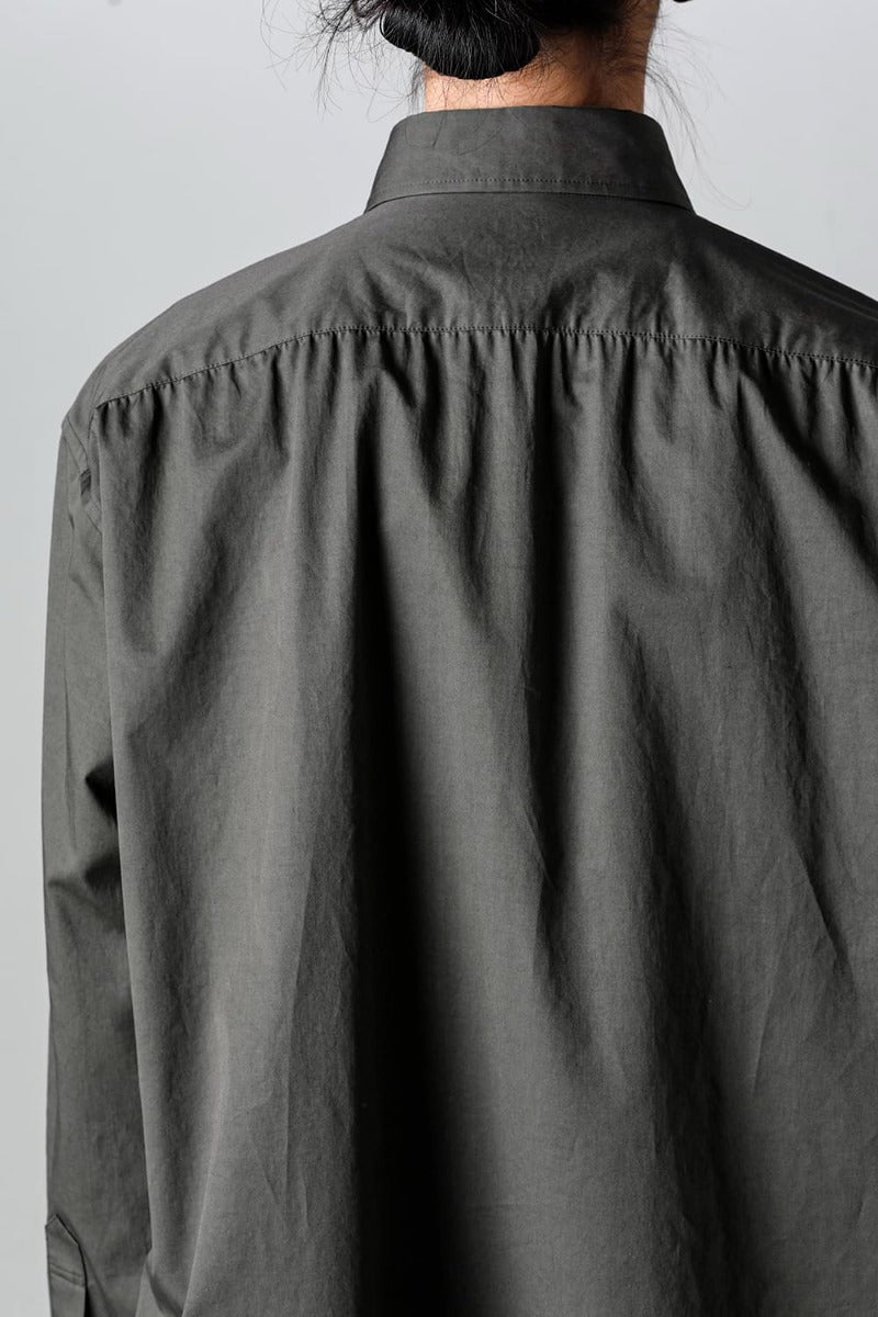 Middle Length Shirt Olive Charcoal