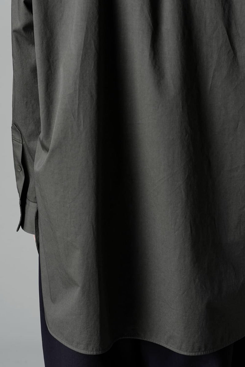 Middle Length Shirt Olive Charcoal