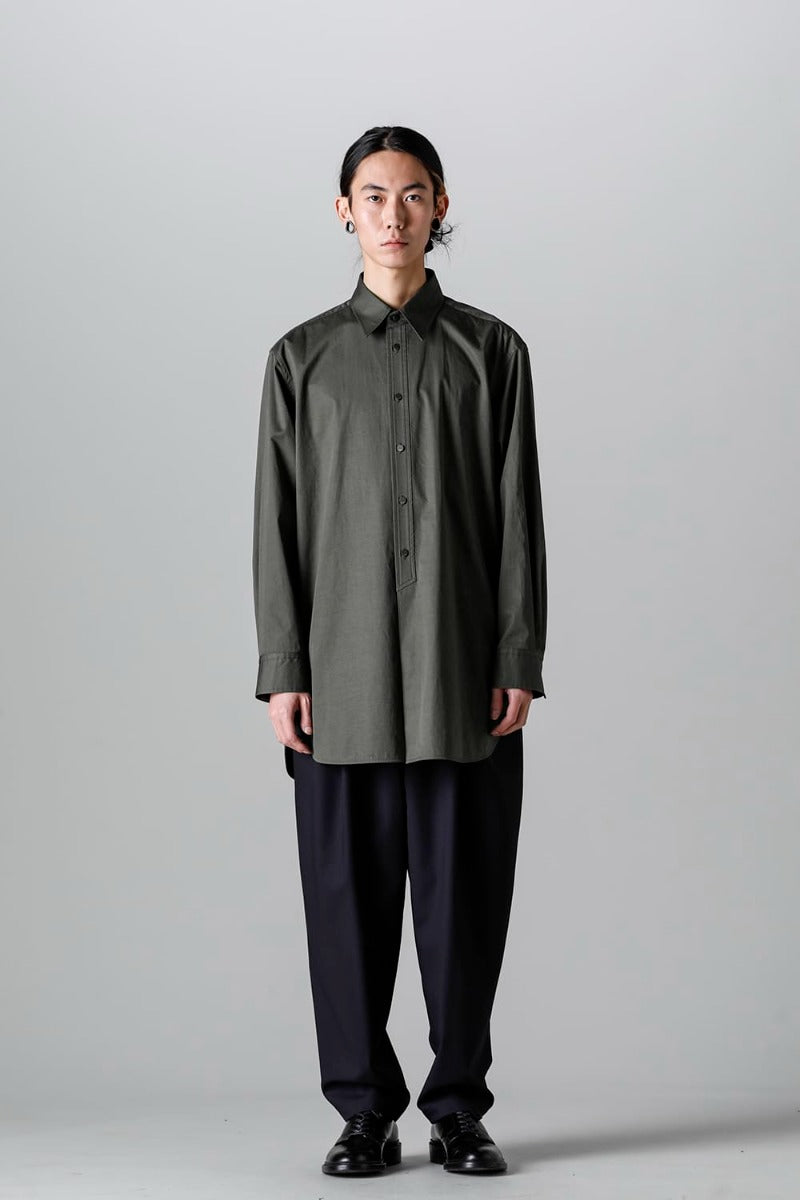 Middle Length Shirt Olive Charcoal