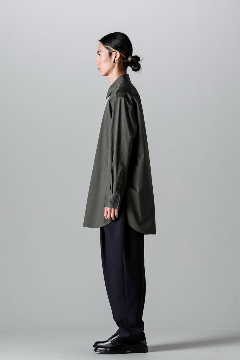 Middle Length Shirt Olive Charcoal