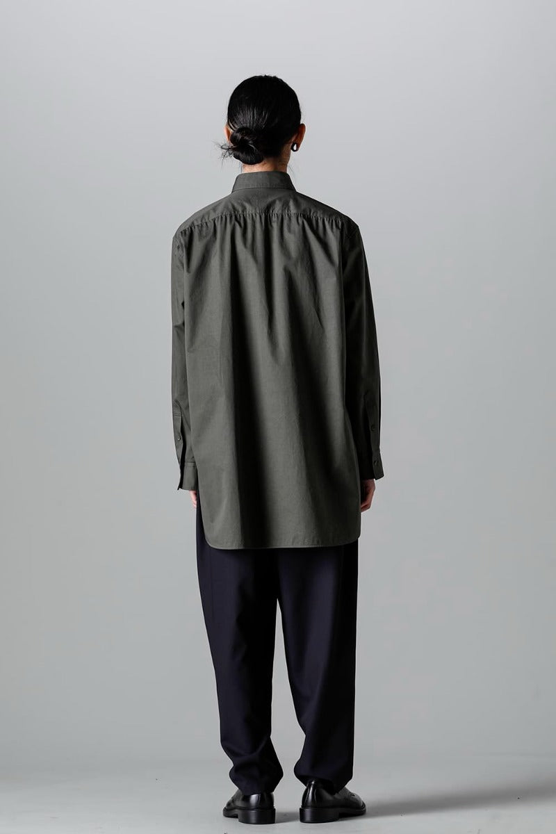 Middle Length Shirt Olive Charcoal