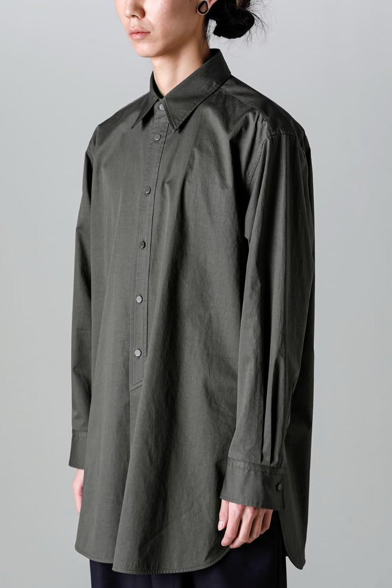 Middle Length Shirt Olive Charcoal