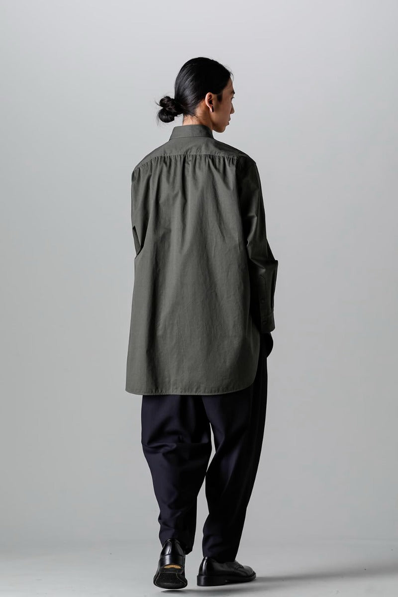 Middle Length Shirt Olive Charcoal