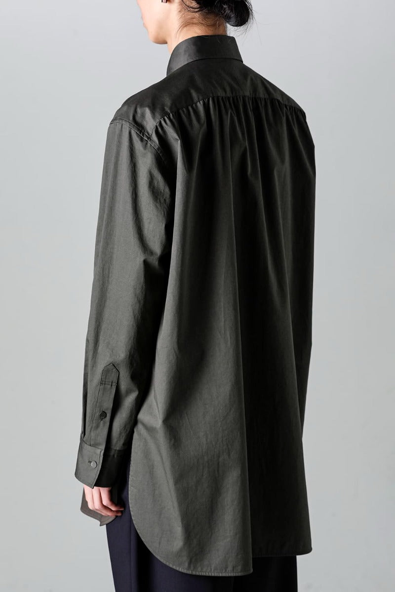 Middle Length Shirt Olive Charcoal
