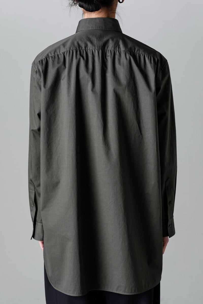 Middle Length Shirt Olive Charcoal