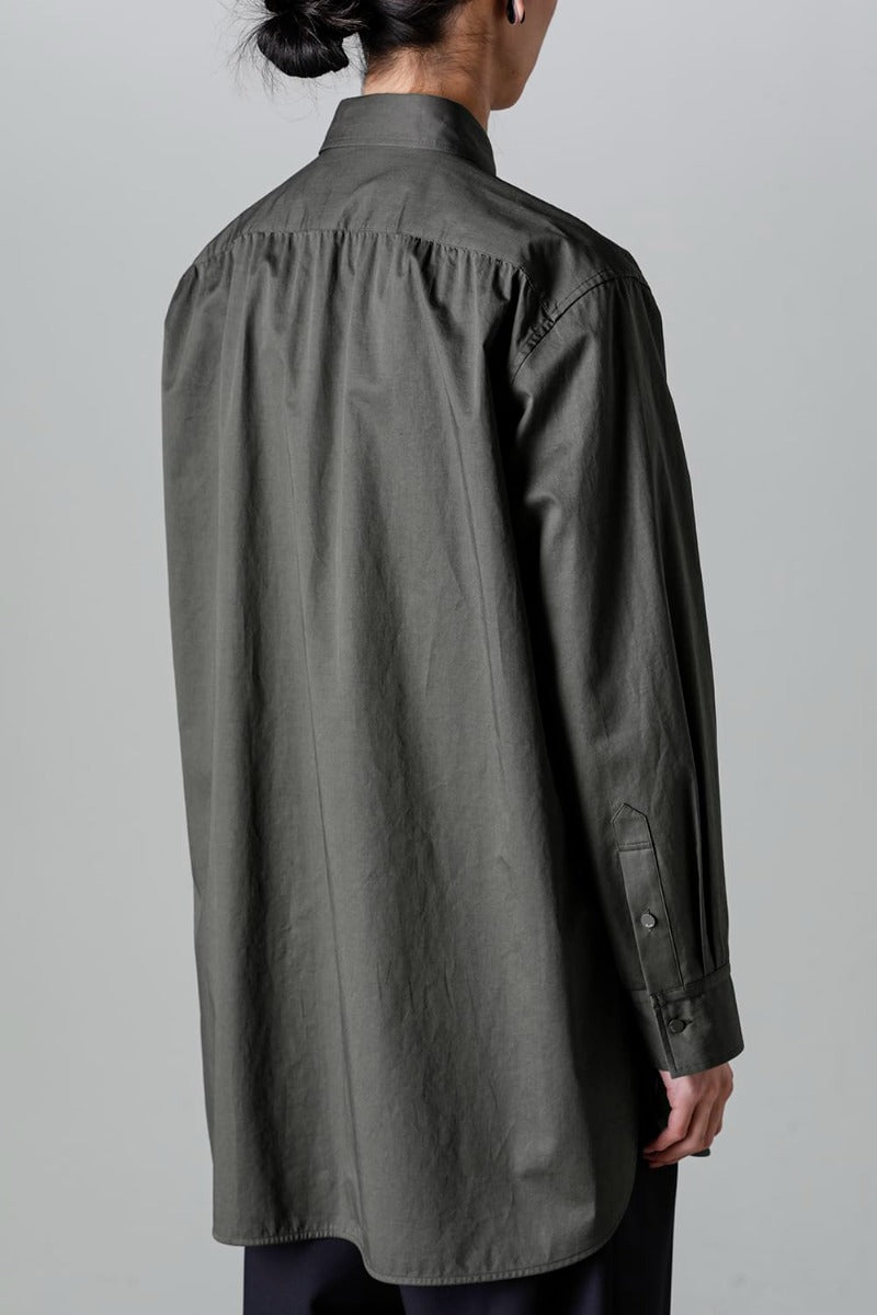 Middle Length Shirt Olive Charcoal