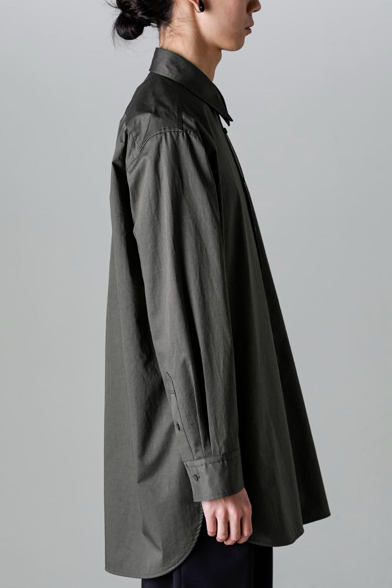 Middle Length Shirt Olive Charcoal