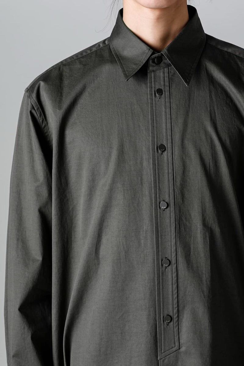 Middle Length Shirt Olive Charcoal