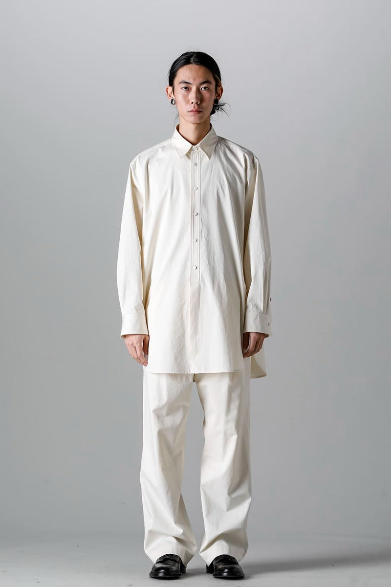 Semi Flared Relaxed Pants Ivory