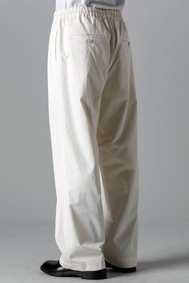 Semi Flared Relaxed Pants Ivory