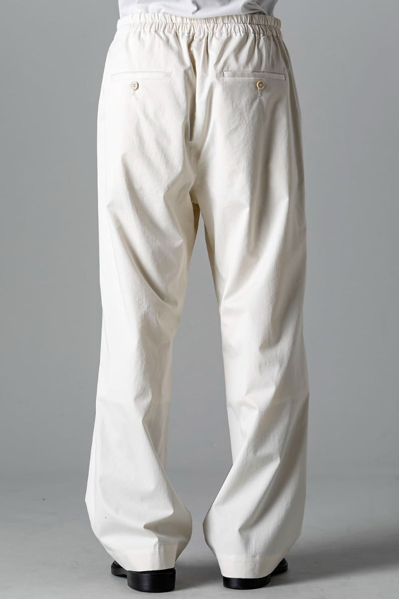 Semi Flared Relaxed Pants Ivory