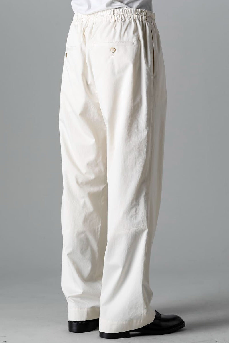 Semi Flared Relaxed Pants Ivory