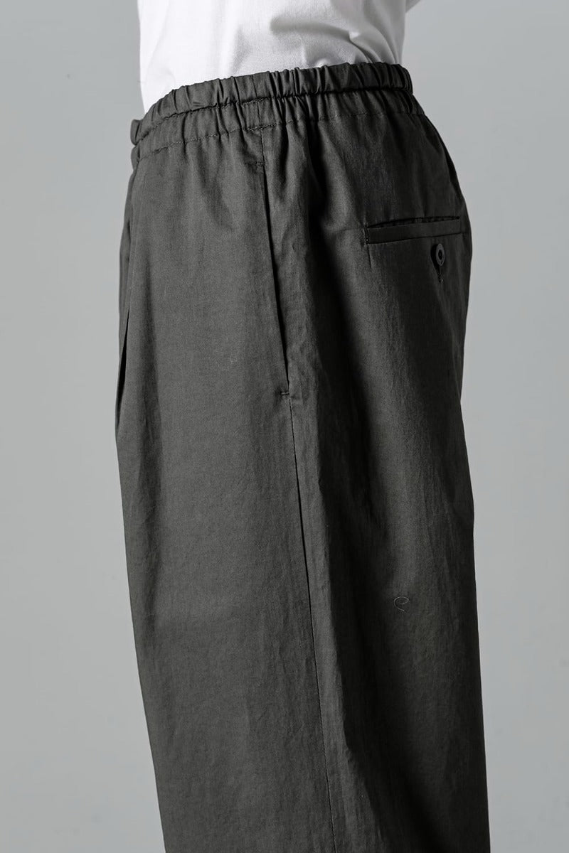 Semi Flared Relaxed Pants Olive Charcoal