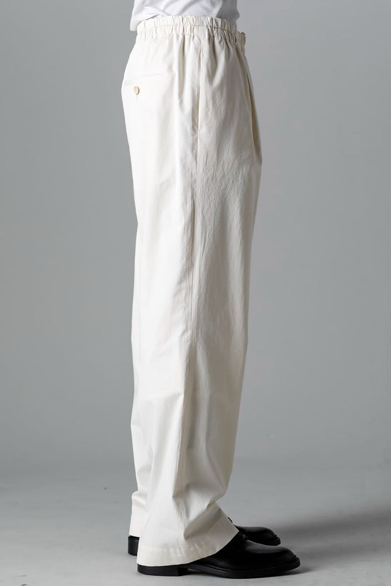 Semi Flared Relaxed Pants Ivory