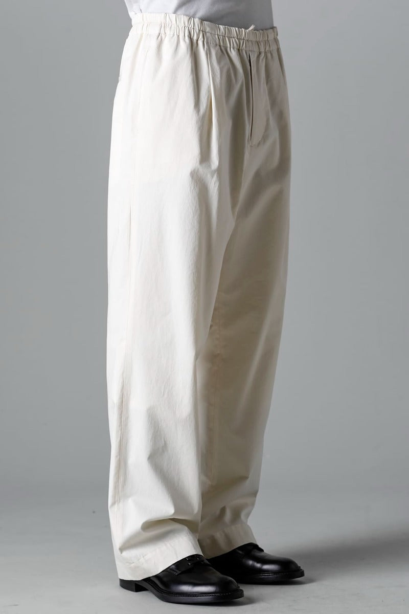 Semi Flared Relaxed Pants Ivory