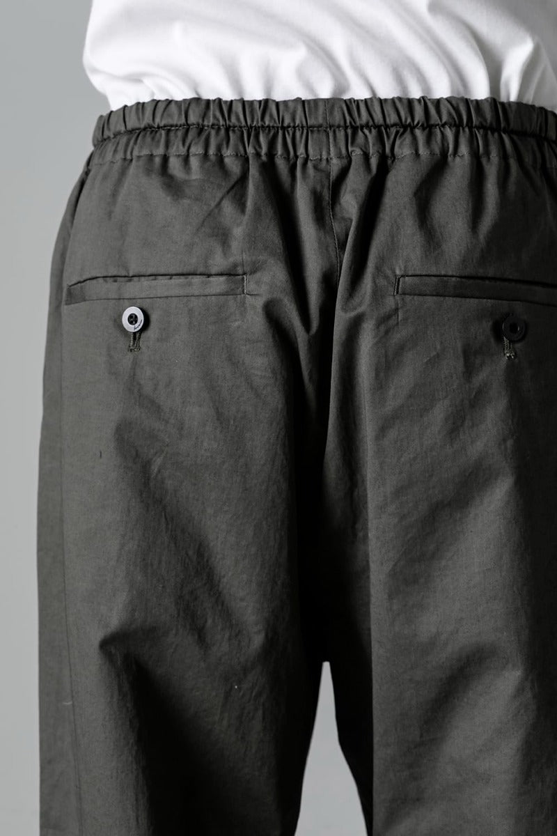 Semi Flared Relaxed Pants Olive Charcoal