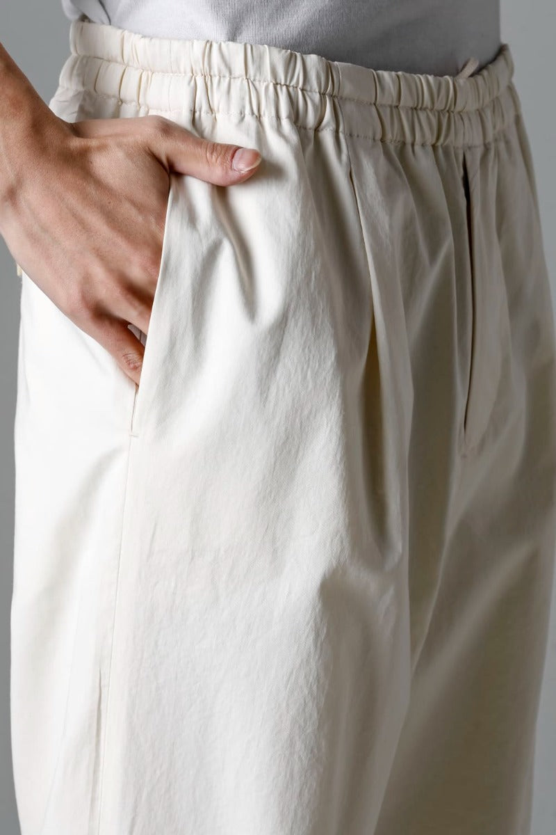 Semi Flared Relaxed Pants Ivory
