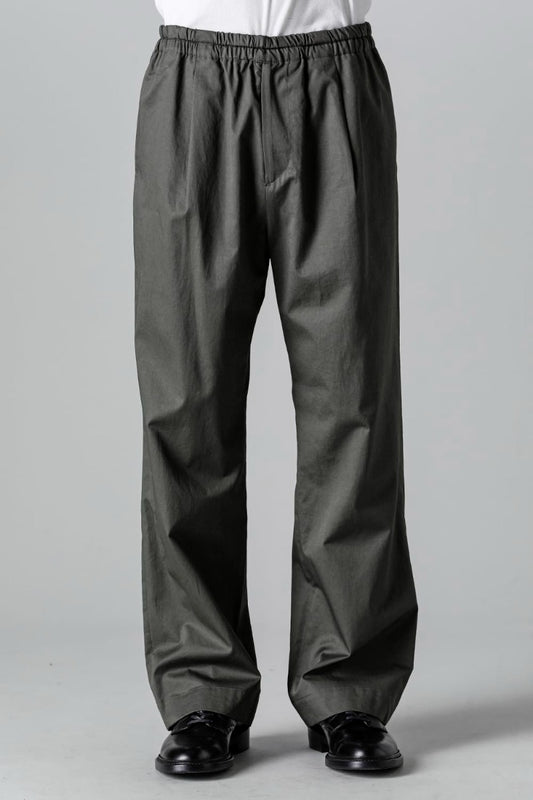 Semi Flared Relaxed Pants Olive Charcoal