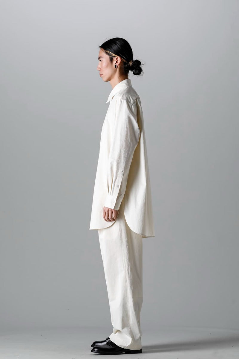 Semi Flared Relaxed Pants Ivory