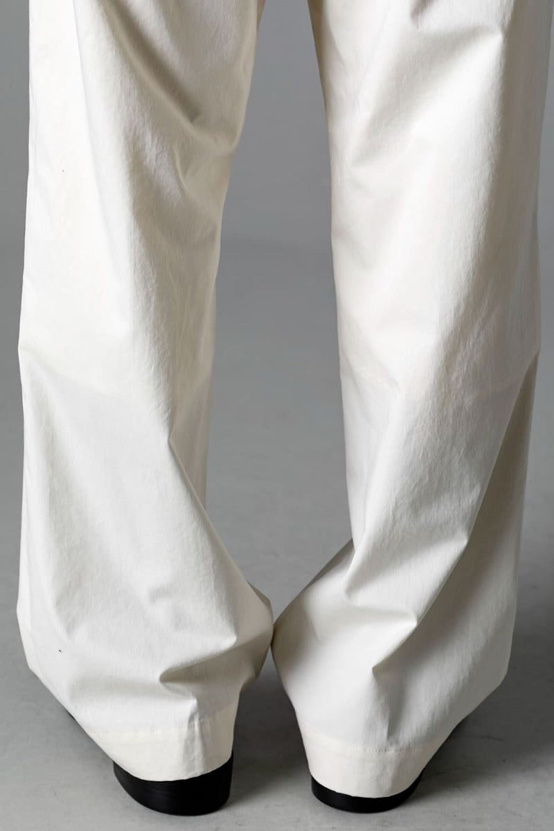 Semi Flared Relaxed Pants Ivory