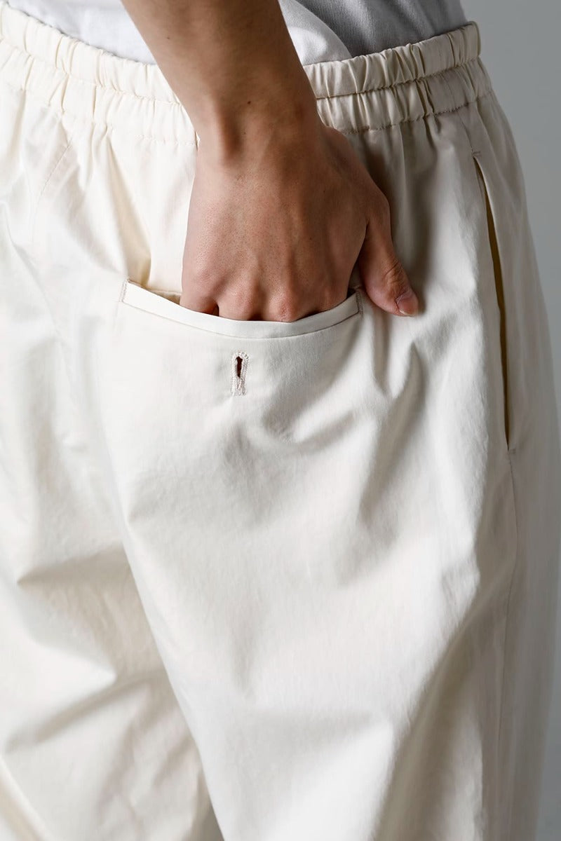 Semi Flared Relaxed Pants Ivory