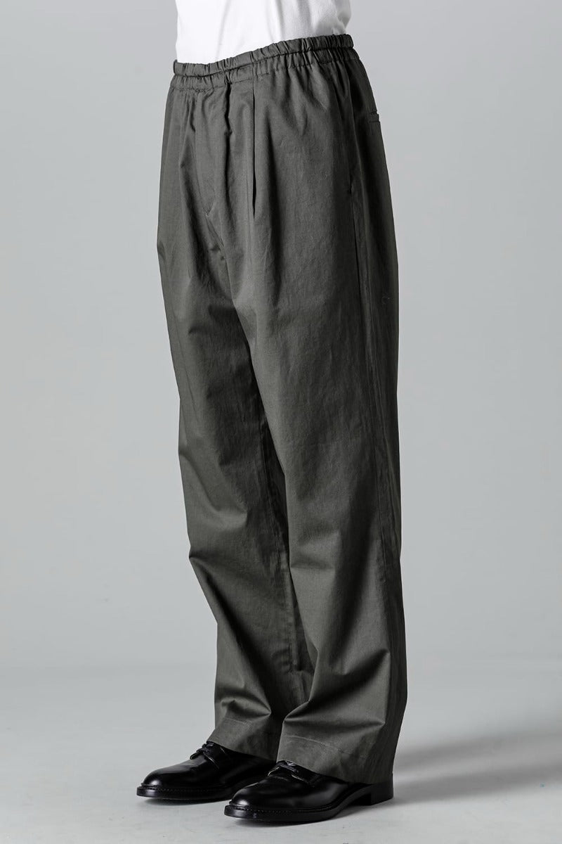 Semi Flared Relaxed Pants Olive Charcoal