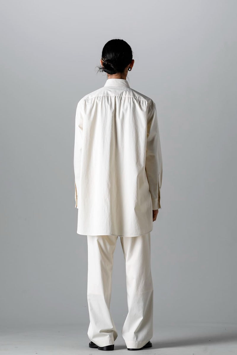 Semi Flared Relaxed Pants Ivory