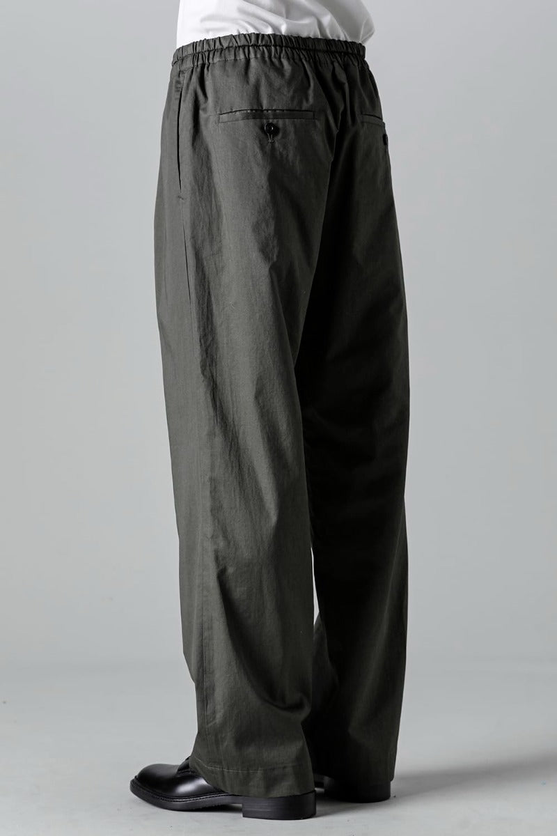 Semi Flared Relaxed Pants Olive Charcoal