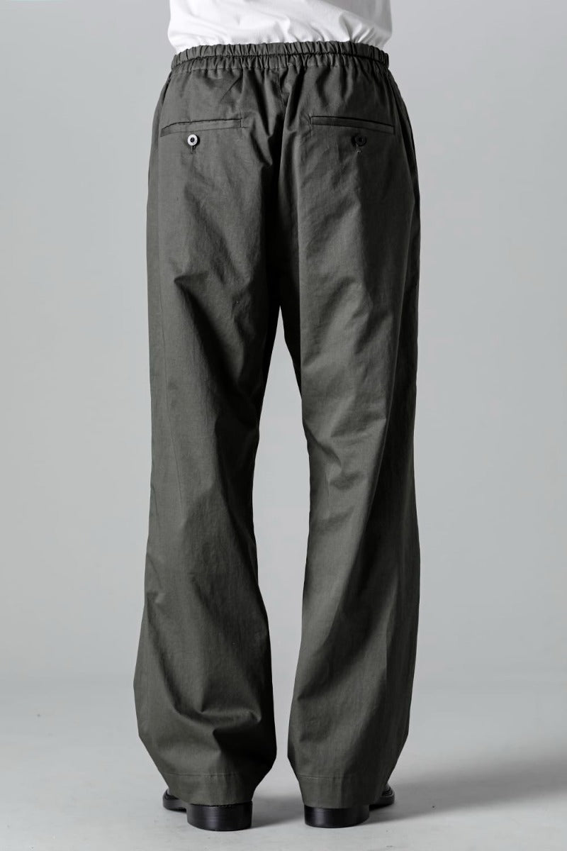 Semi Flared Relaxed Pants Olive Charcoal