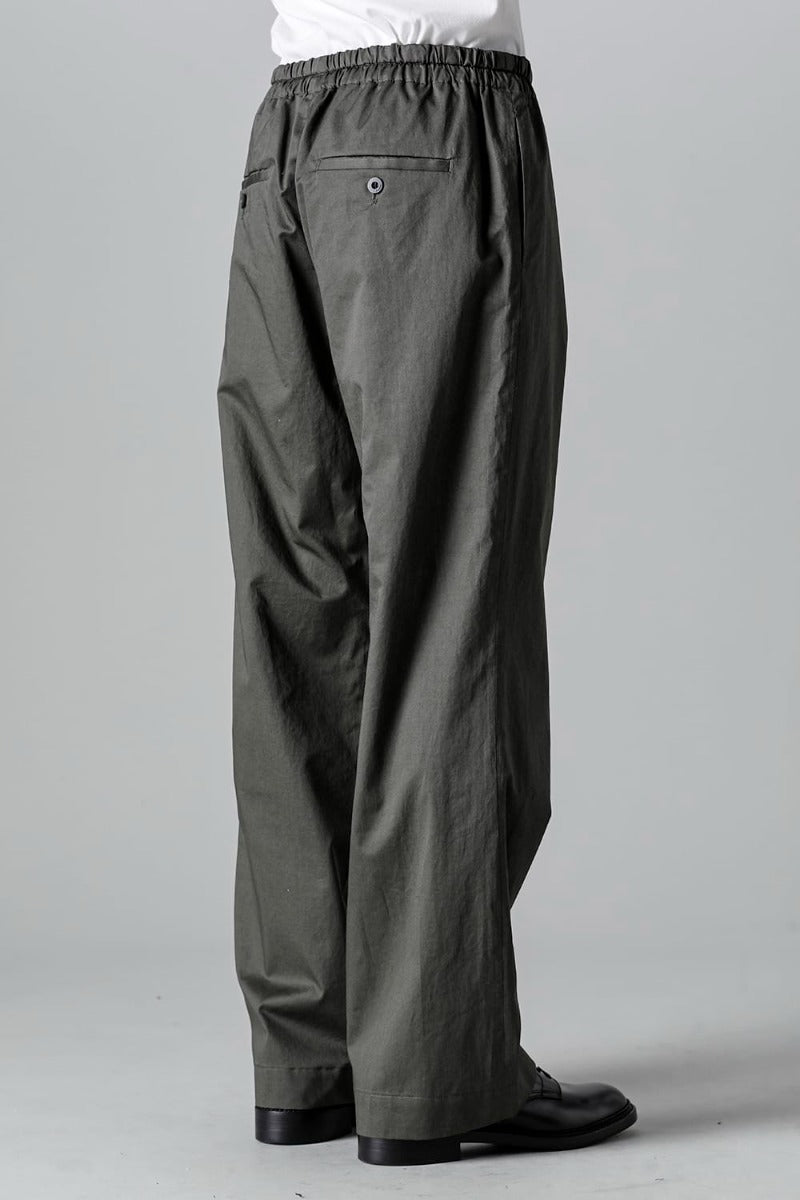 Semi Flared Relaxed Pants Olive Charcoal