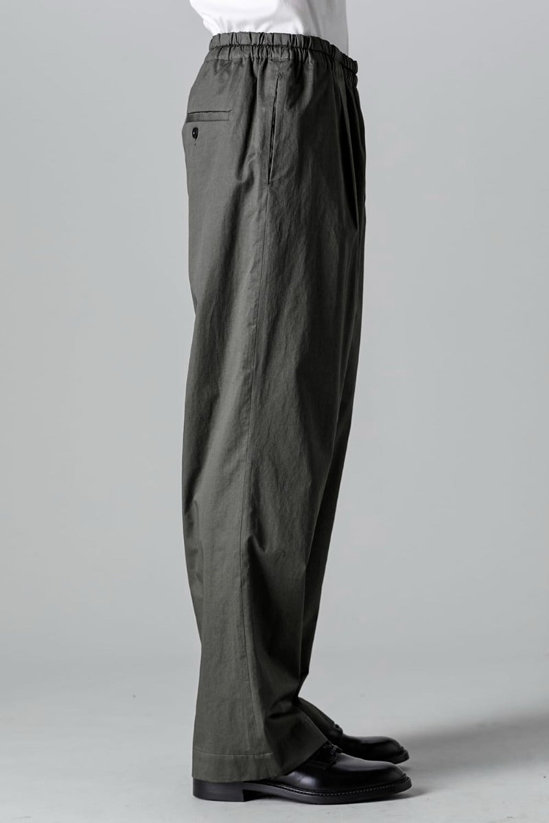 Semi Flared Relaxed Pants Olive Charcoal