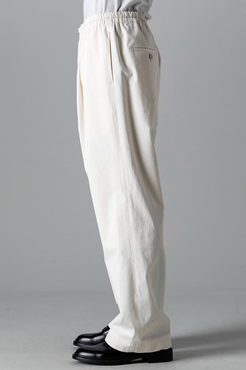 Semi Flared Relaxed Pants Ivory