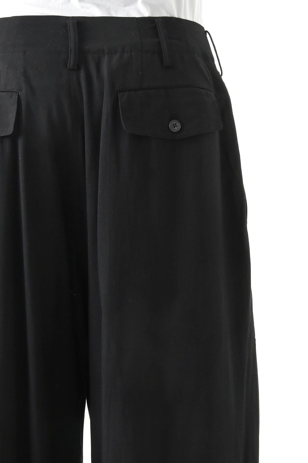 Switched Part Back Pockets Gabardine Pants