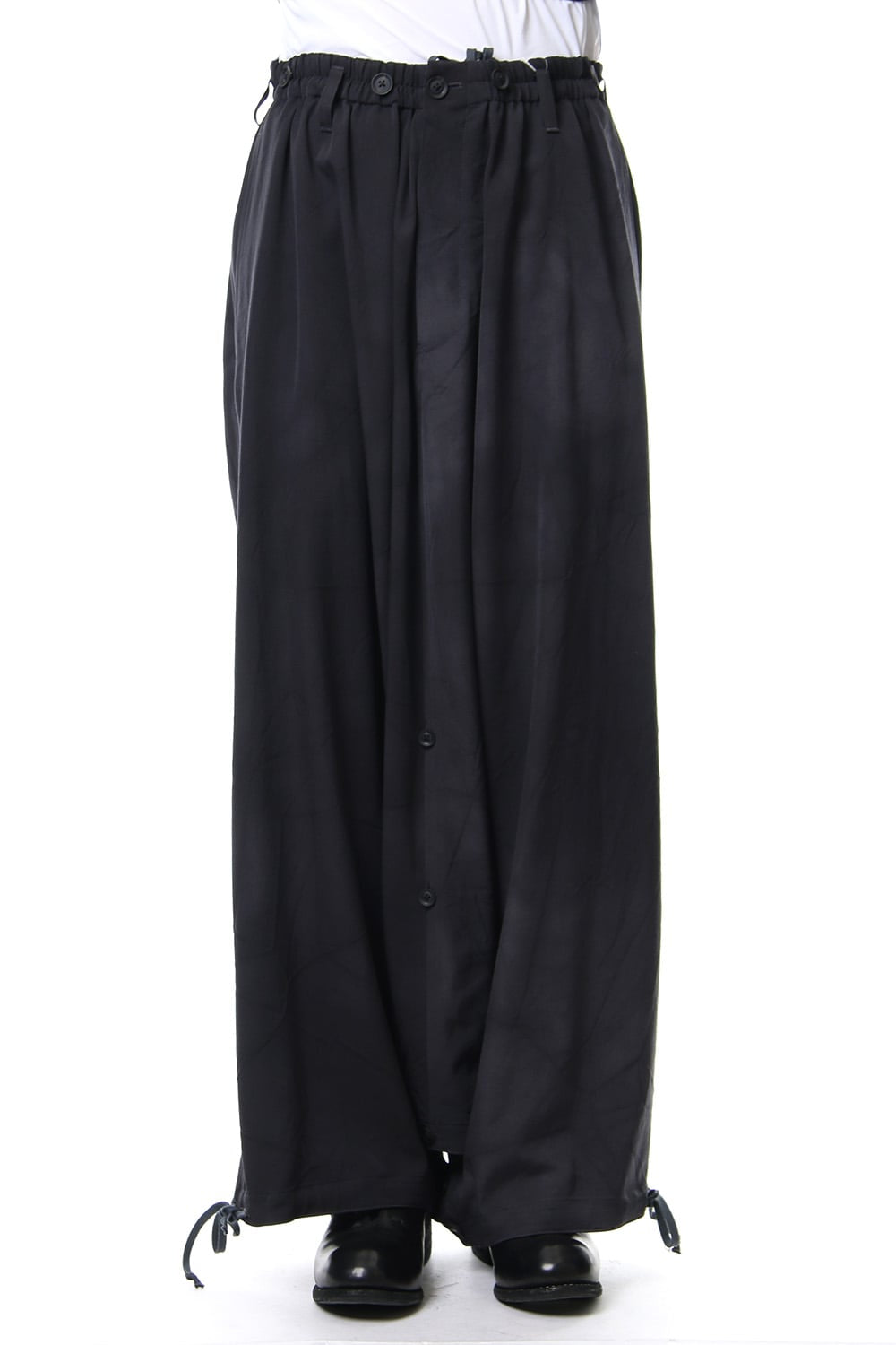 Sarouel Skirt Uneven Dyeing Wrinkled Gabardine 