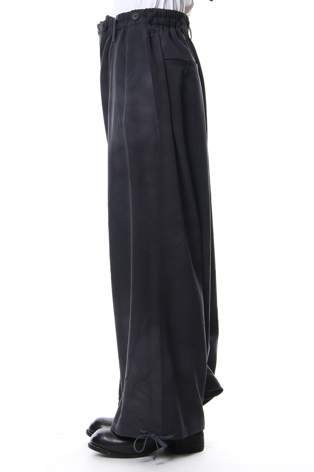 Sarouel Skirt Uneven Dyeing Wrinkled Gabardine 