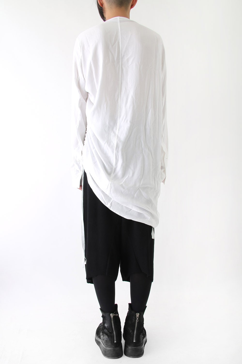 17PFW Shirring Shirt WHITE