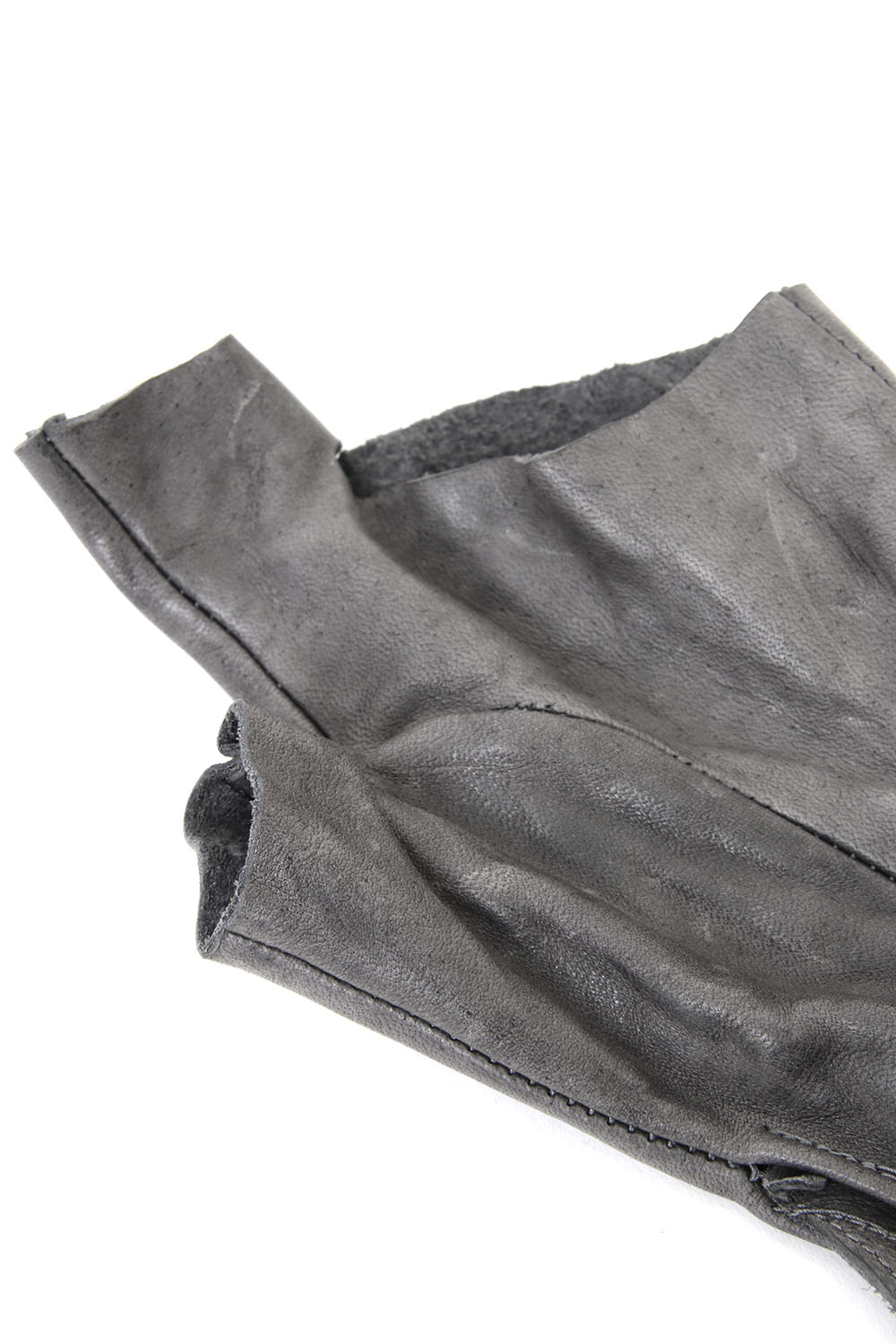 Horse Leather Strap Fingerless Gloves