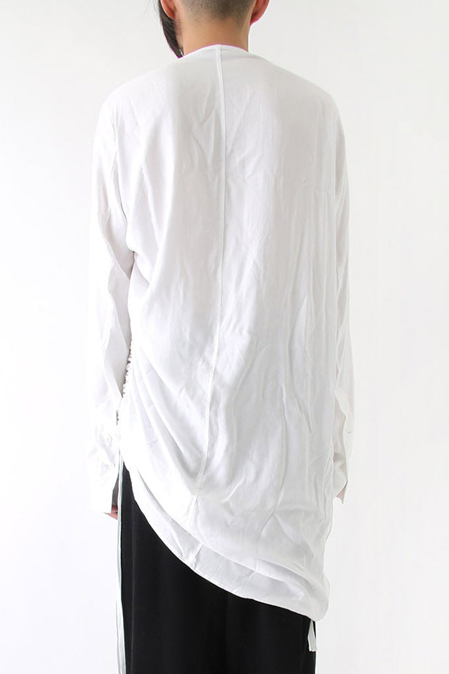 17PFW Shirring Shirt WHITE