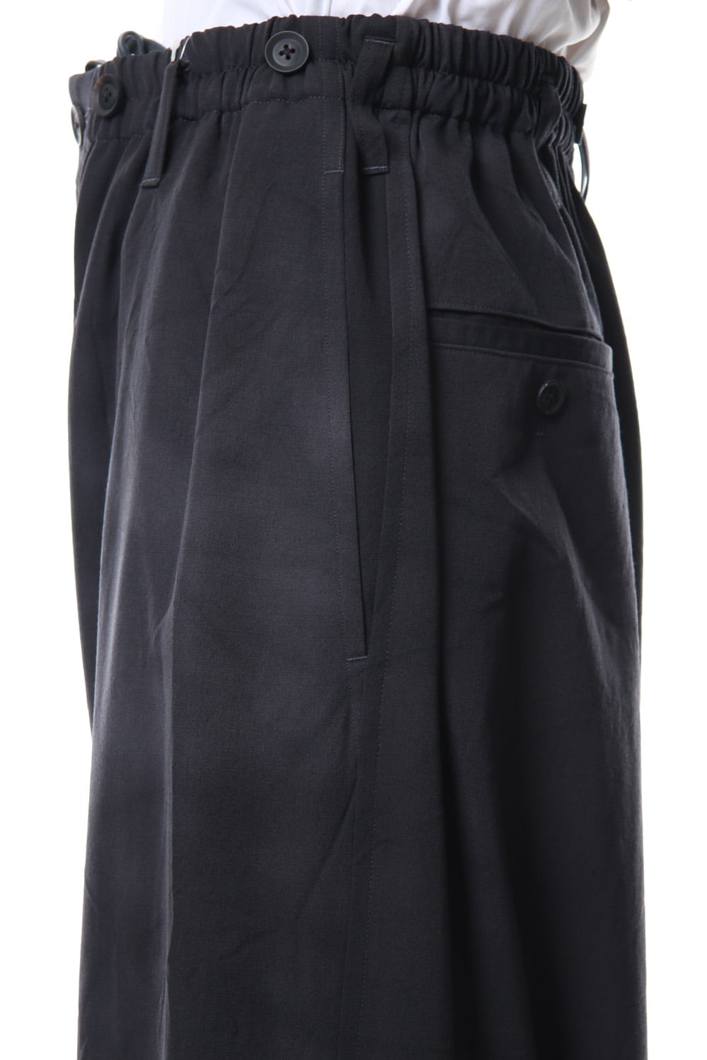 Sarouel Skirt Uneven Dyeing Wrinkled Gabardine 