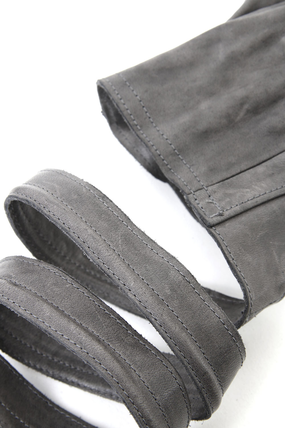 Horse Leather Strap Fingerless Gloves