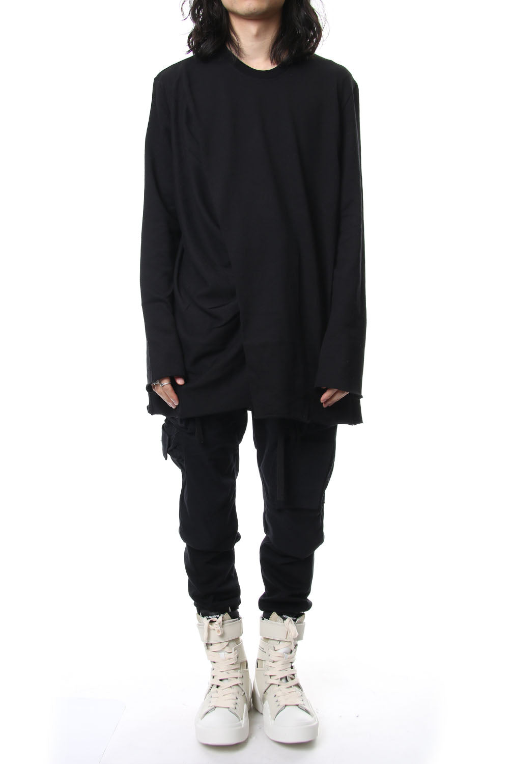 Shirring Long Sleeve T-shirt