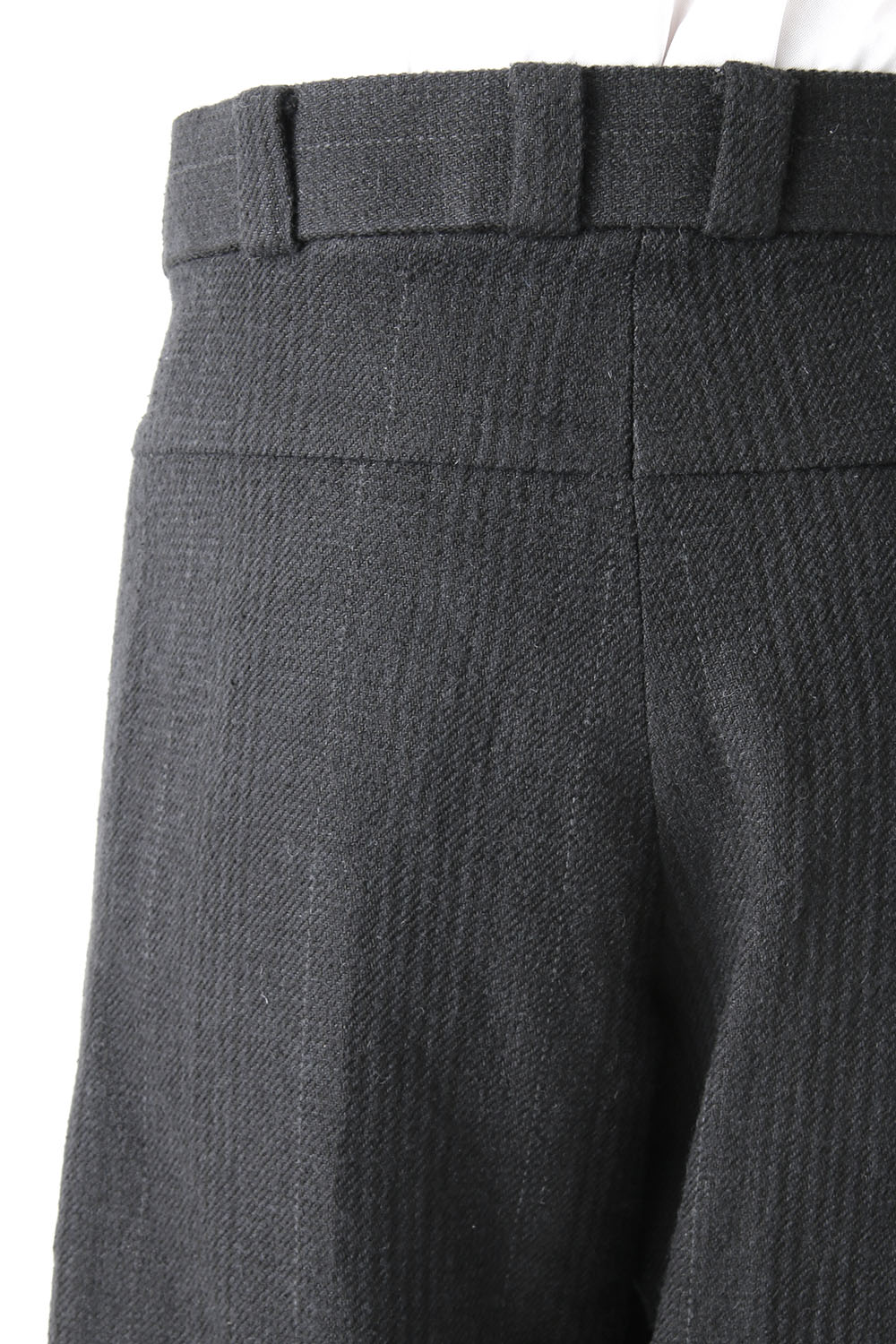 Cropped Pants Silk Linen Wool Stripe