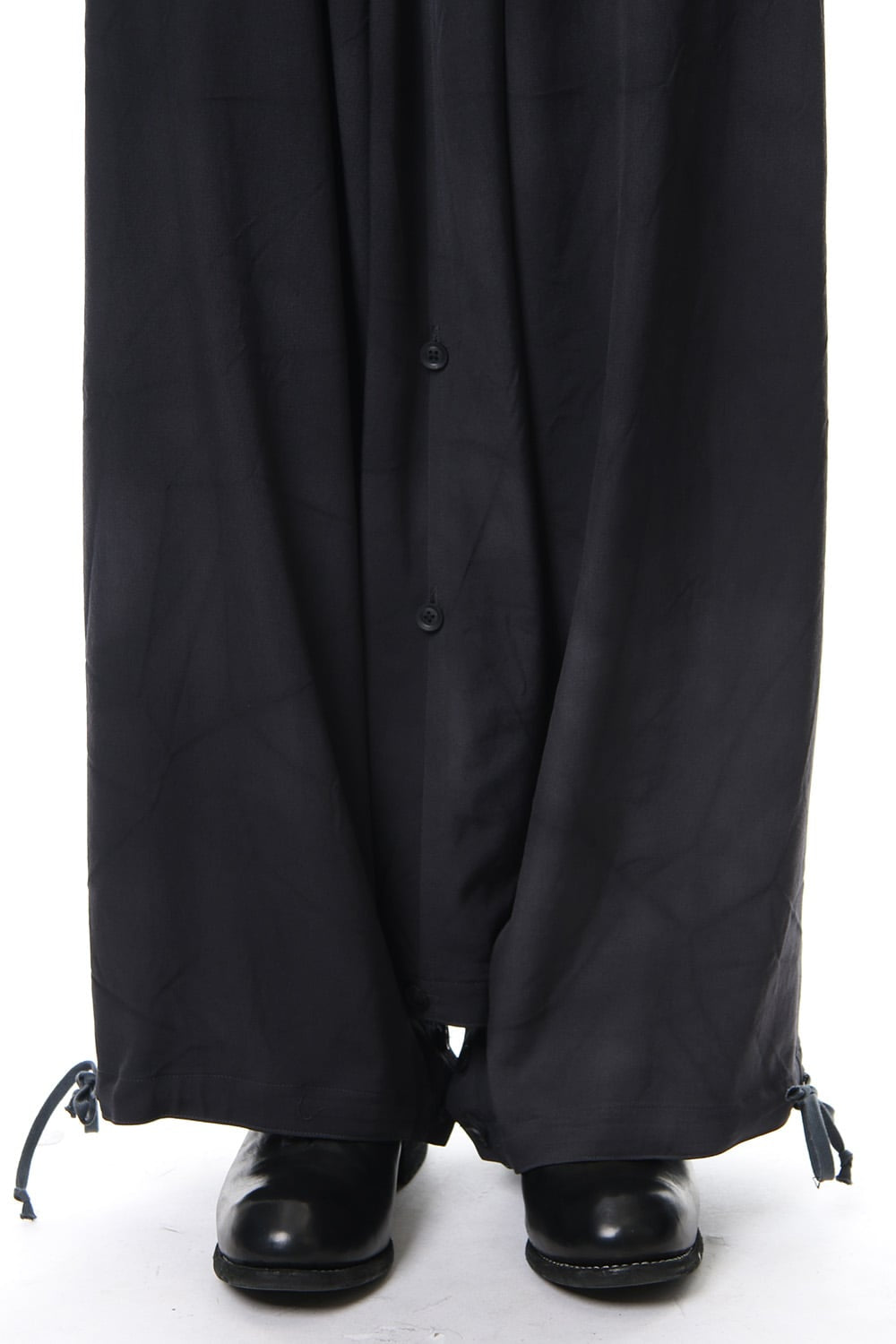 Sarouel Skirt Uneven Dyeing Wrinkled Gabardine 