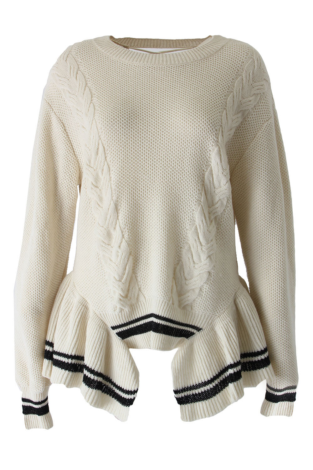 Ruffle Lace Up Knit - 17FK02