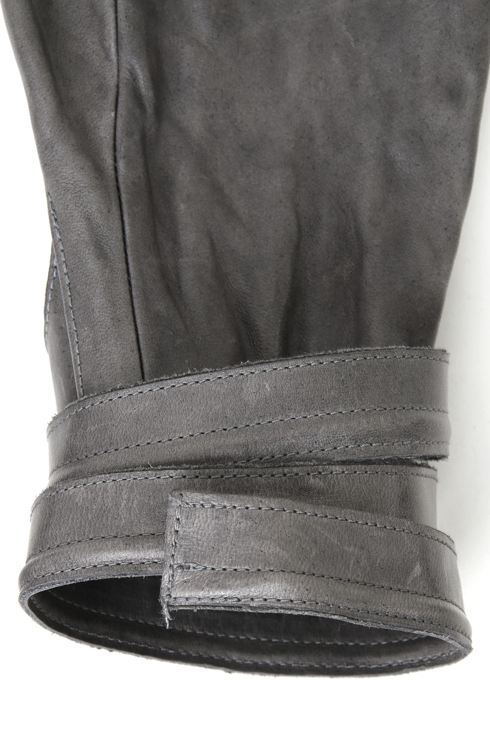 Horse Leather Strap Fingerless Gloves