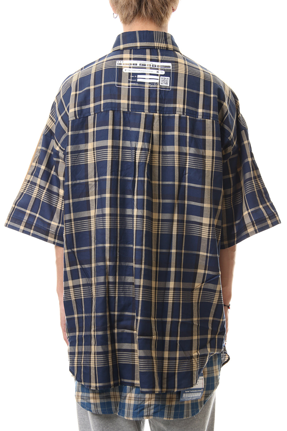 Shirt Docking Zip Slit T-shirt Beige