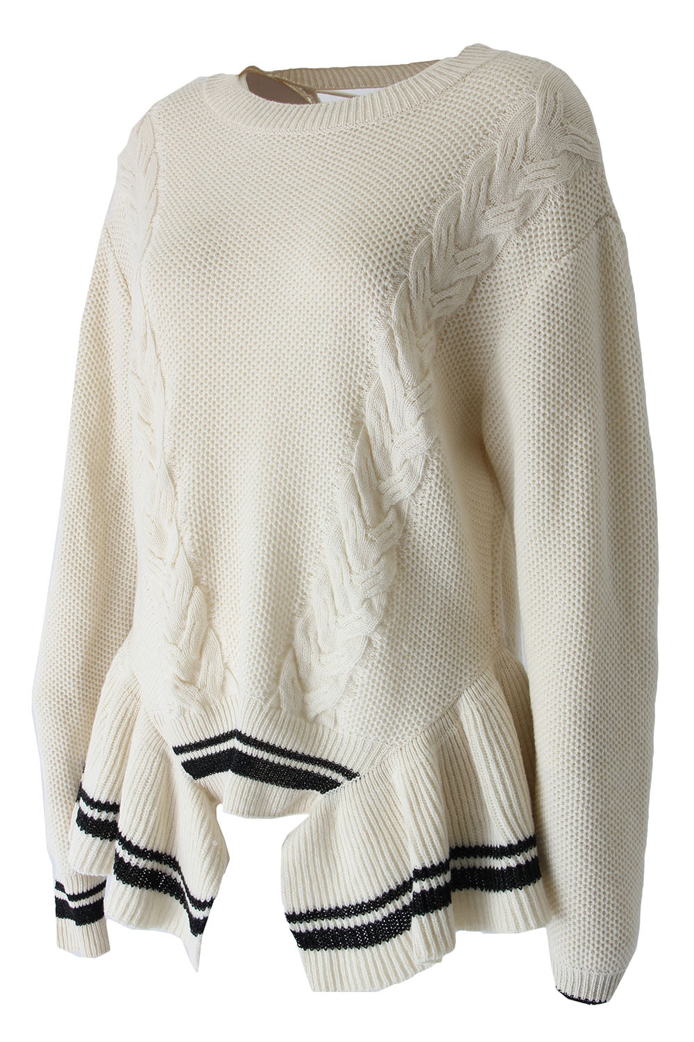 Ruffle Lace Up Knit - 17FK02