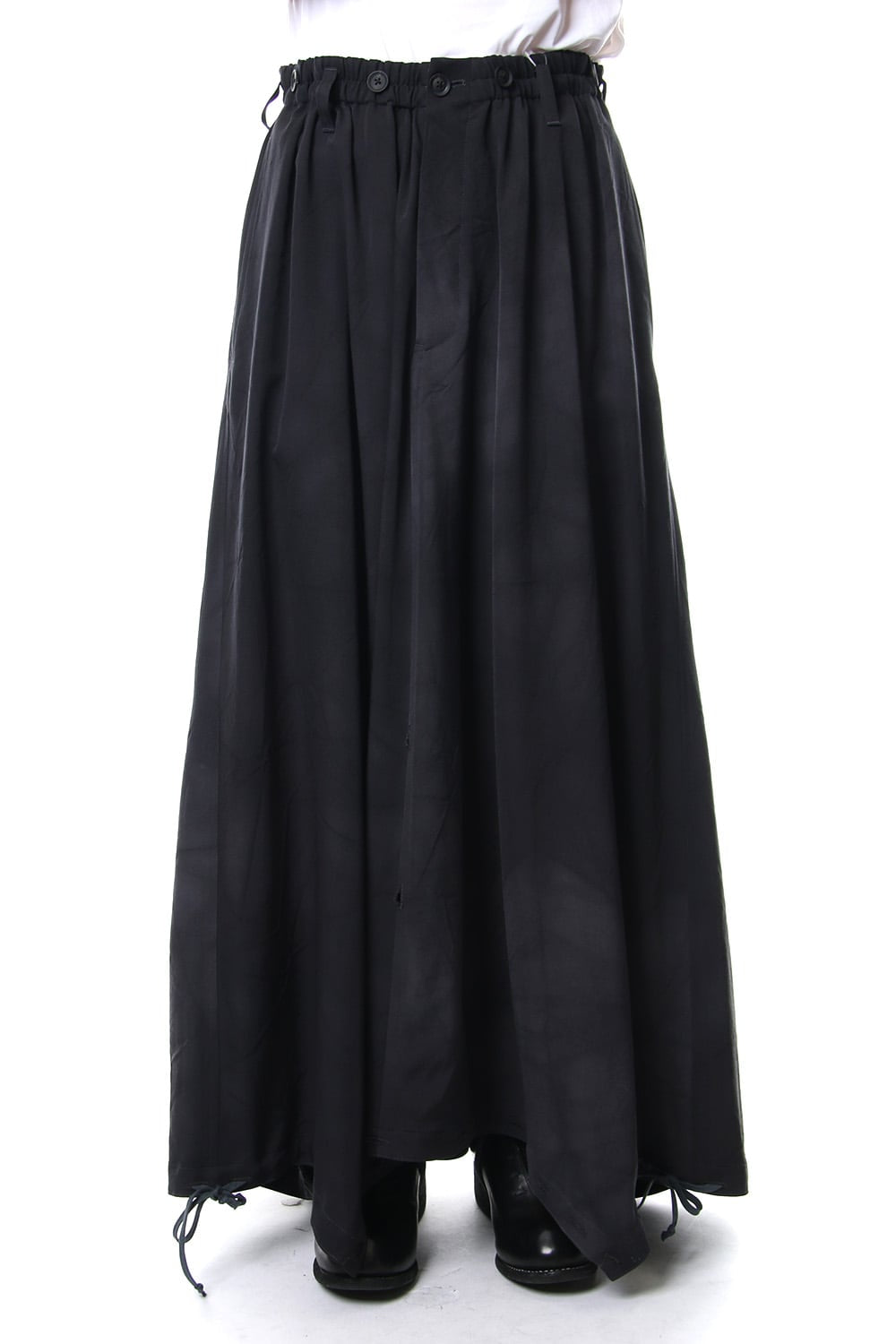 Sarouel Skirt Uneven Dyeing Wrinkled Gabardine 