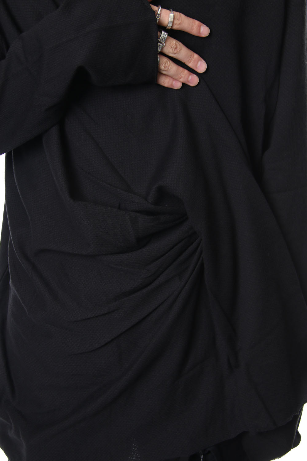 Shirring Long Sleeve T-shirt